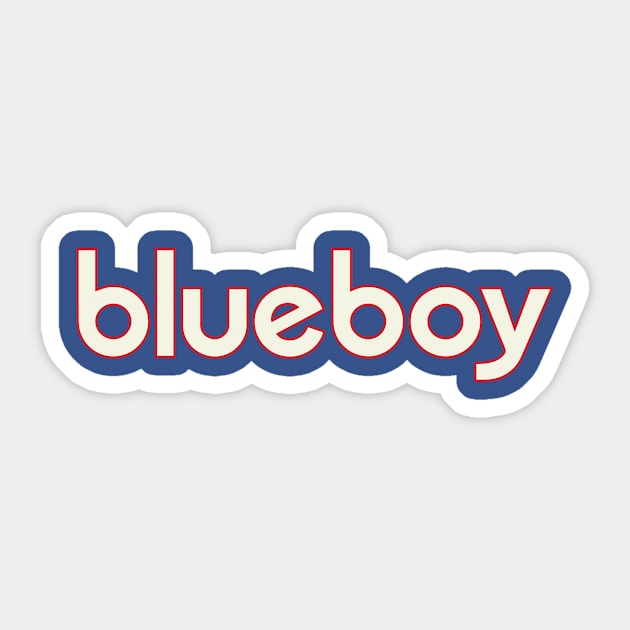 blueboy in cream Sticker by Eugene and Jonnie Tee's